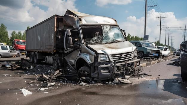 accident with semi truck