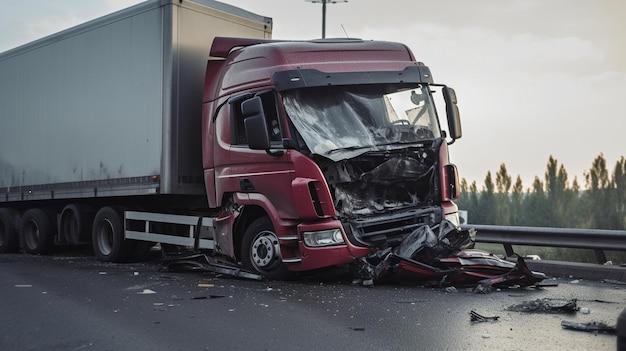 accident with semi truck