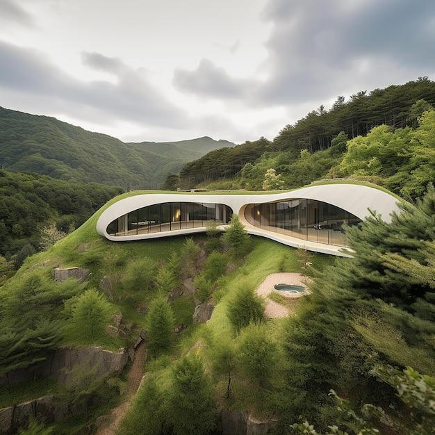 building a house into a hillside