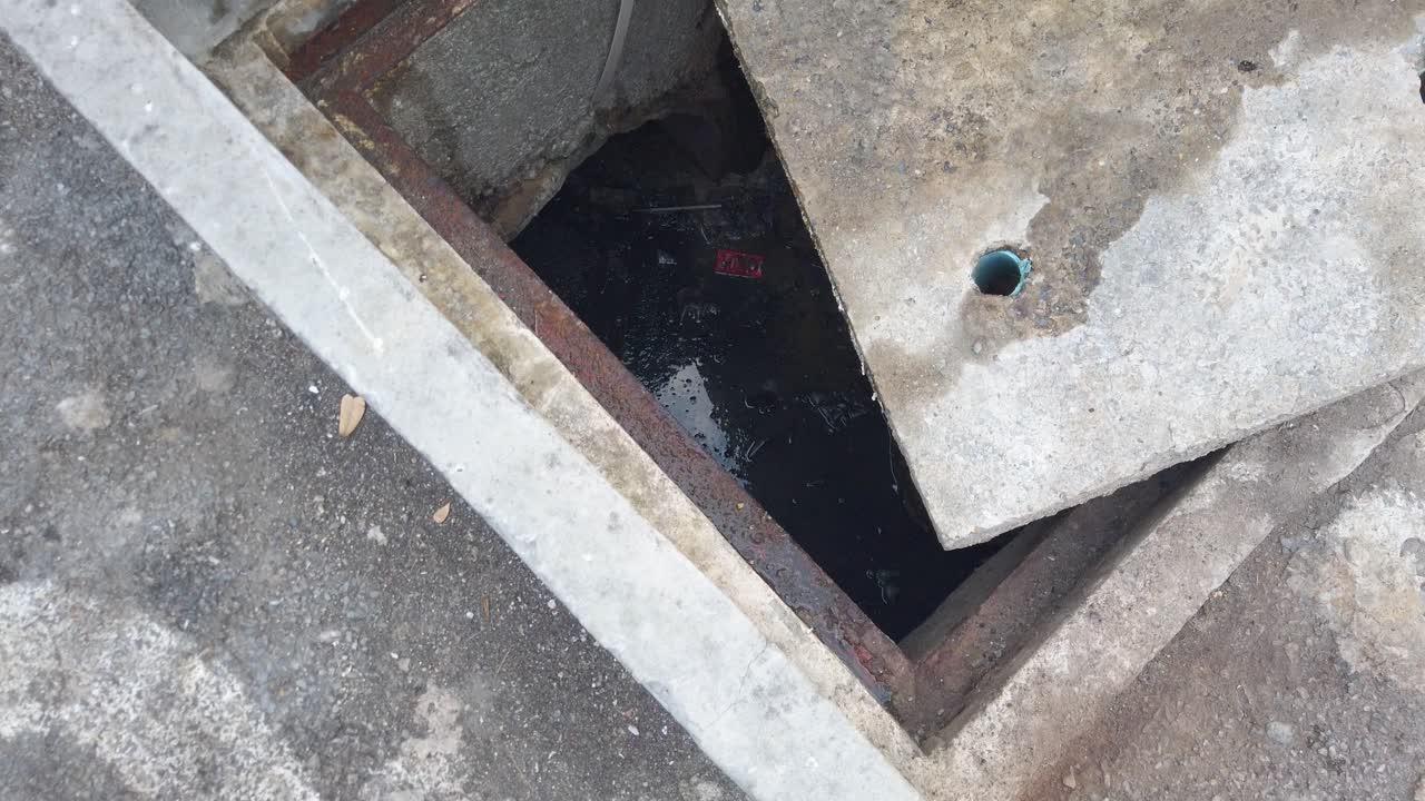 concrete down drain