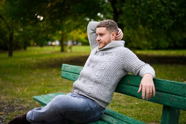 relaxing in the park