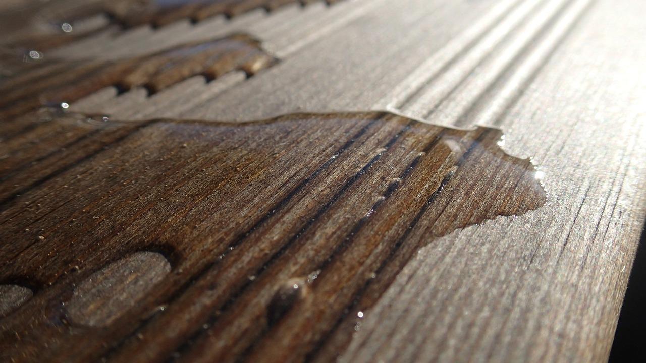 water coming out of floor boards