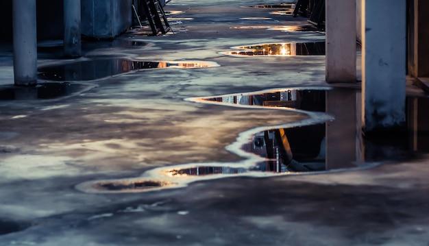 random puddle of water on floor