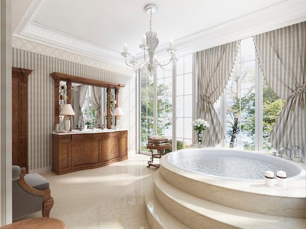 master bath with sauna