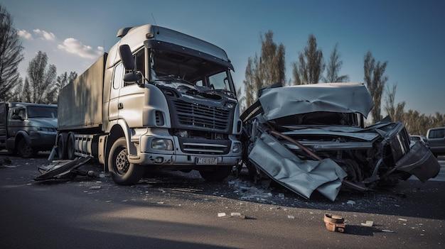 car t boned by truck