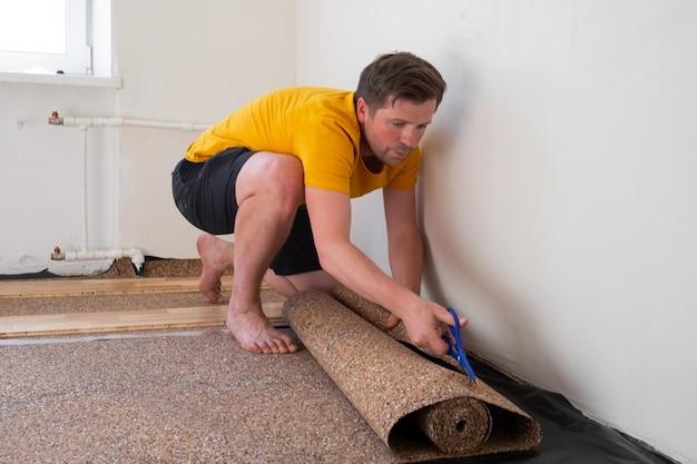 removing carpet and installing vinyl flooring