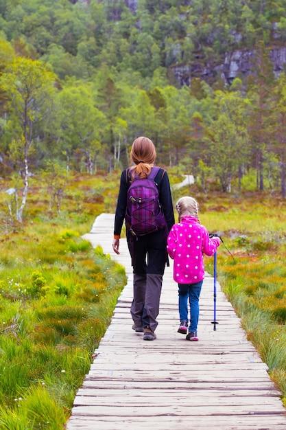 mom hiking