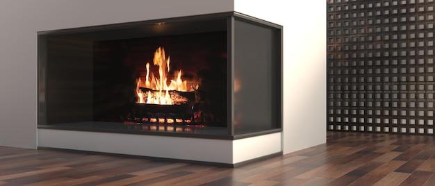 frameless fireplace