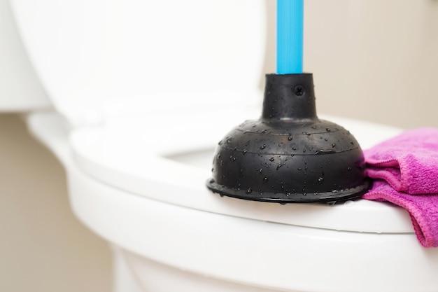 basement toilet pump clogged