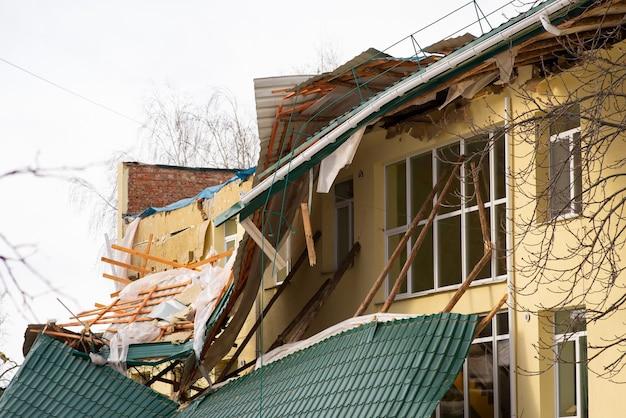 roof tiles blown off