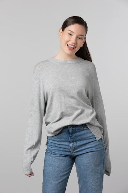 mongolian cashmere crewneck sweater