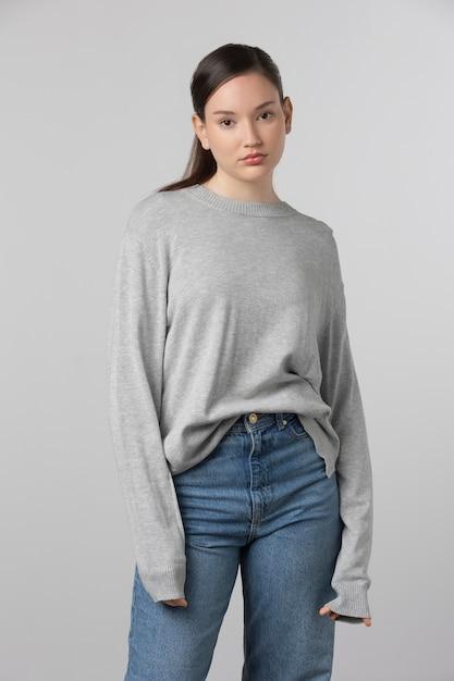 mongolian cashmere crewneck sweater