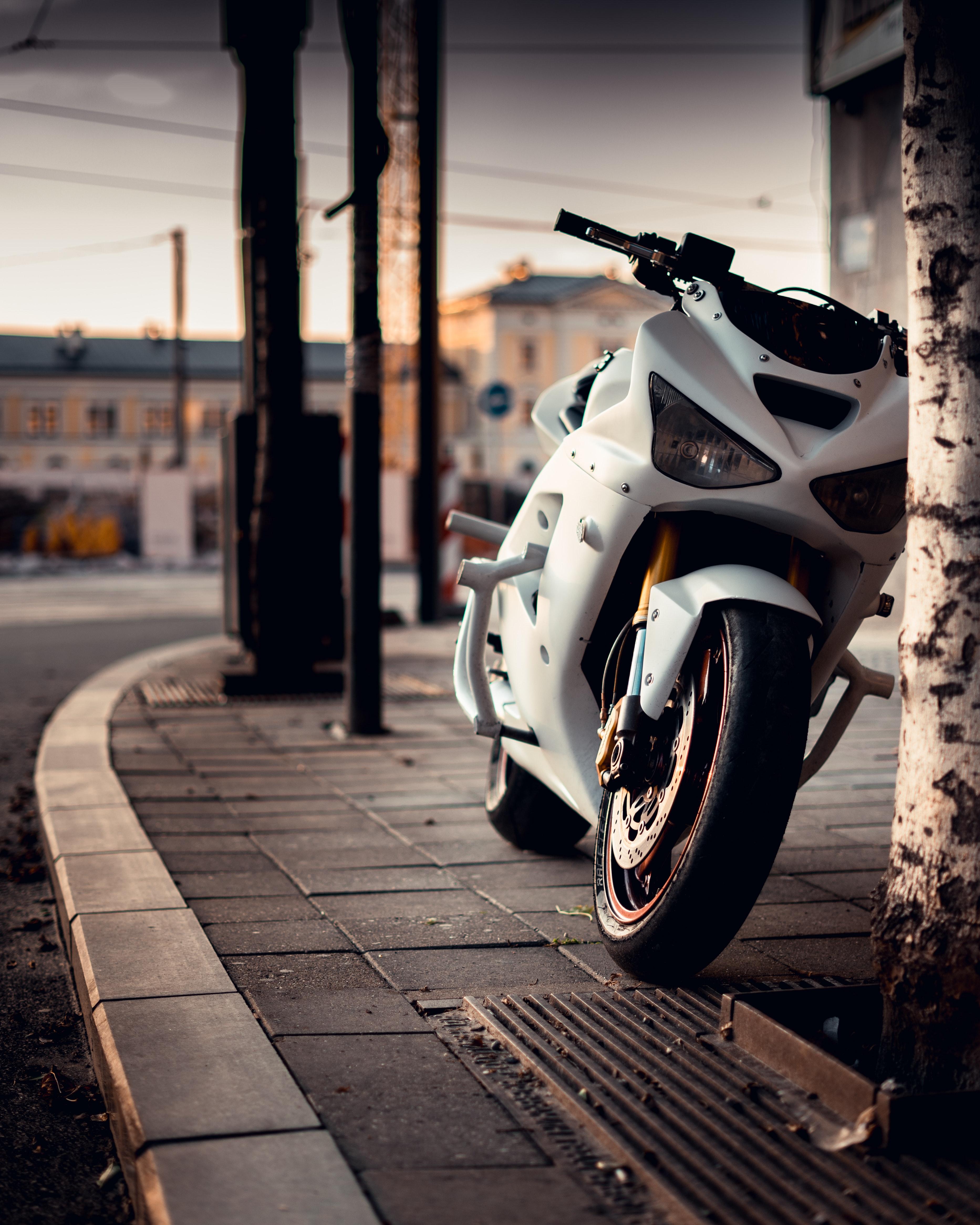 motorcycles white