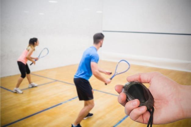 pickleball in racquetball court