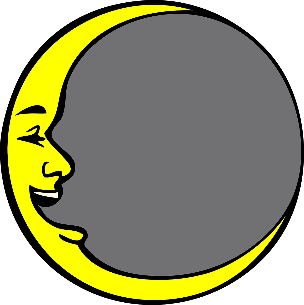 smiley face moon