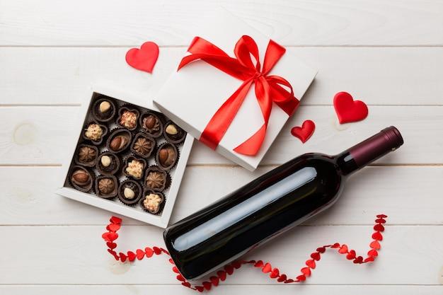 valentine's day wine and chocolate