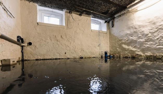 water coming in basement door