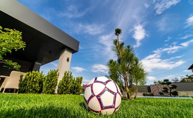 house with soccer field