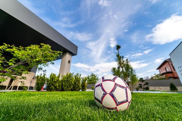 house with soccer field