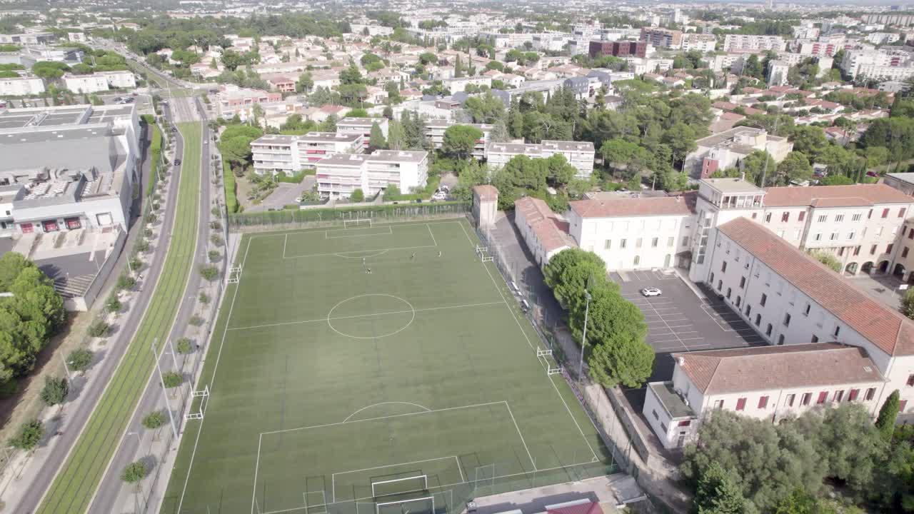 house with soccer field