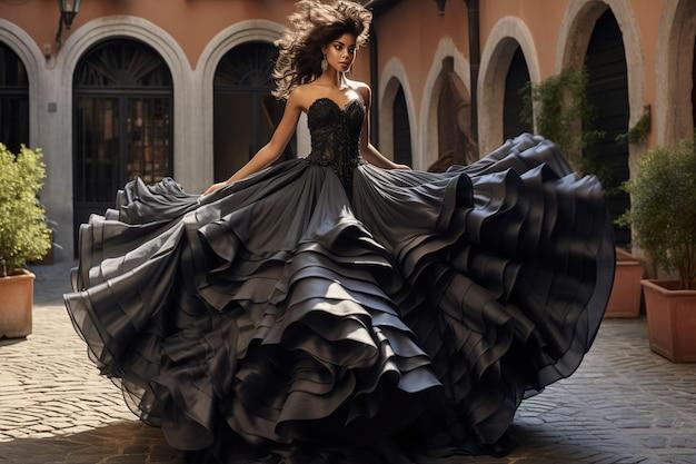 Fairy Tale Magic: Cinderella Black Wedding Dresses 2023 - OATUU