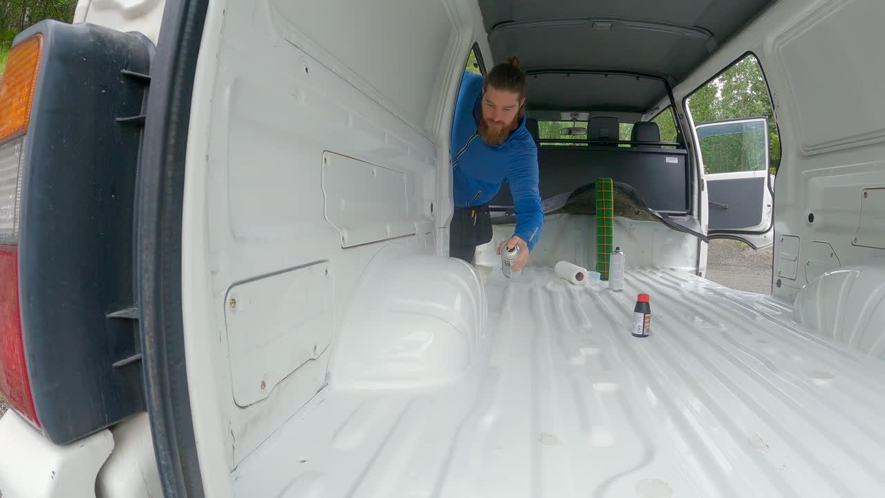 replacing van window with metal