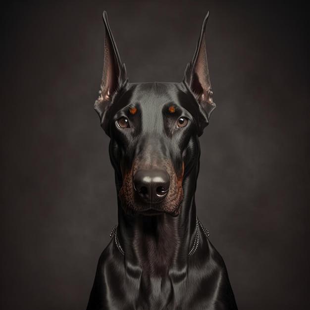 doberman all black