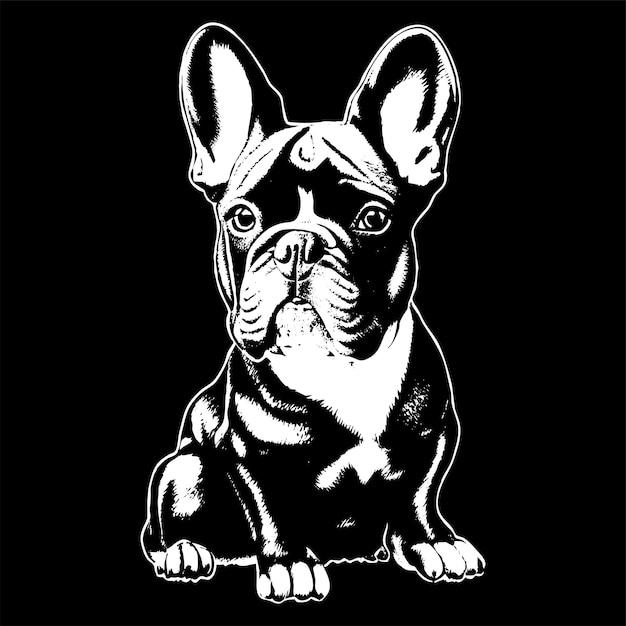 black and white french bulldog