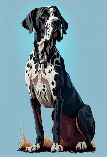 blue harlequin great dane