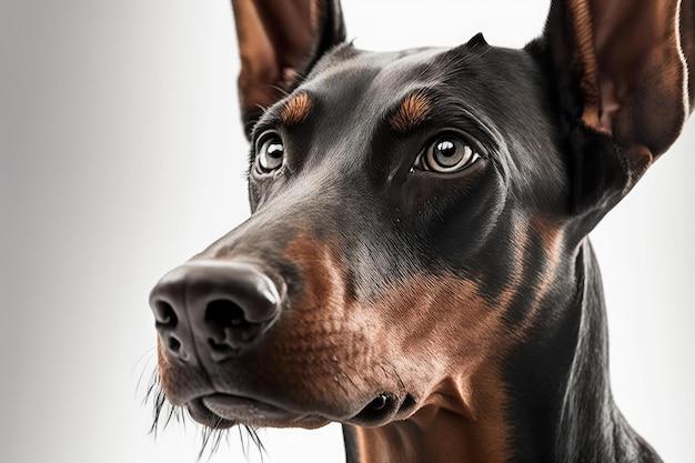 silver doberman