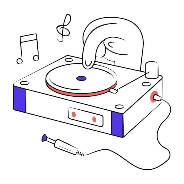  How To Draw A Record Player Step By Step 