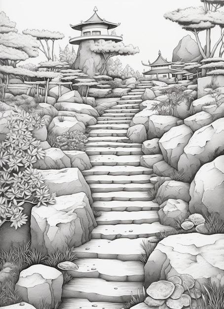 How To Draw A Simple Zen Garden 