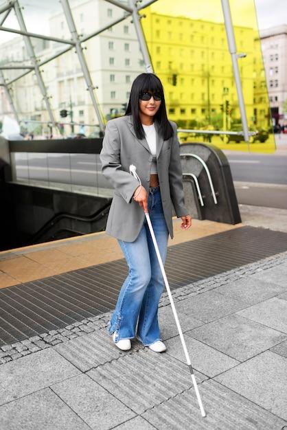 What are the primary traveling aids for a blind person? 